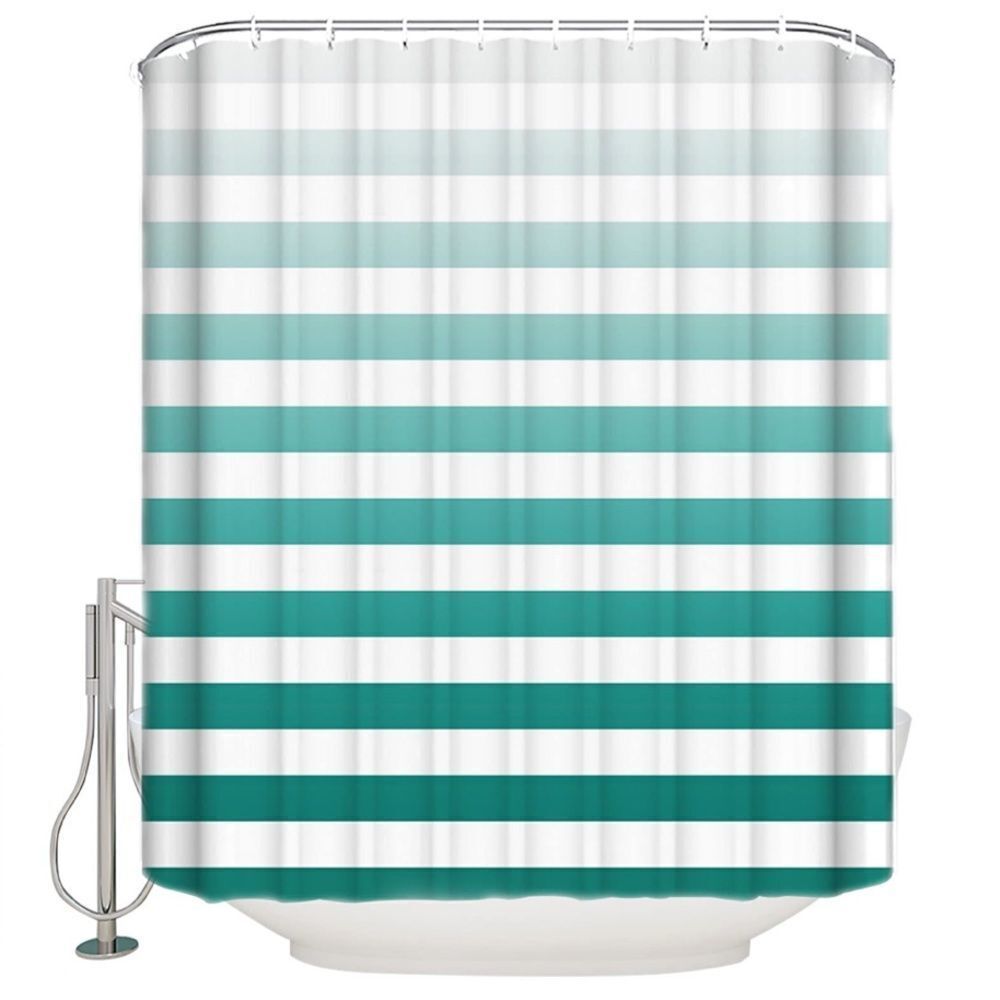 Fabric Shower Curtain, Moroccan Vintage Inspired Geometric Bathroom Curtain